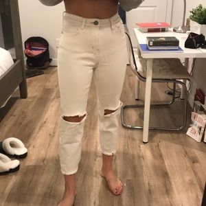 White Urban Outfitters Ripped Jeans